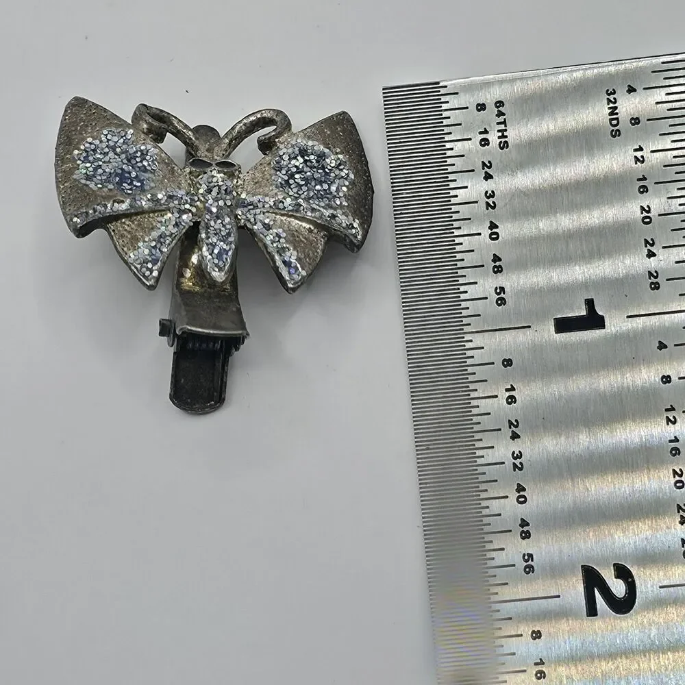Vintage Butterfly Metal Hair Clip 1 1/4